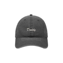 Load image into Gallery viewer, Daddy - Embroidered Baseball Cap Adjustable Dad Hat - Washed Pigment Dyed (Faded) Garment