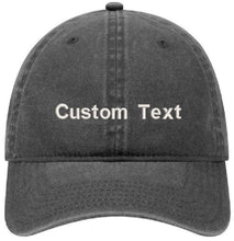 Load image into Gallery viewer, Faded Dad Hat - Custom Embroidered Baseball Cap Low Profile Washed Pigment Dyed