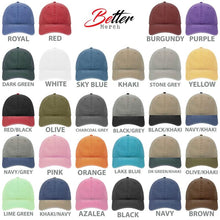Load image into Gallery viewer, DAD - Embroidered Baseball Cap Adjustable Dad Hat - Washed Pigment Dyed (Faded) Garment - Low Profile
