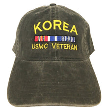 Load image into Gallery viewer, Korean War Veteran - Dad Hat - Army, Navy, Air Force, Marine Corps - Pigment Dyed (Faded) Washed Baseball cap