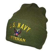 Load image into Gallery viewer, US Navy Veteran Beanie (Made in USA)