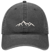 Load image into Gallery viewer, MOUNTAINS - Low Profile Adjustable Dad Hat - Washed Pigment Dyed (Faded Color)