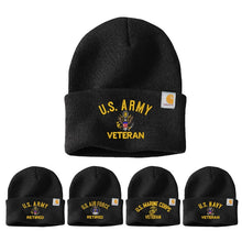Load image into Gallery viewer, U.S. Military Carhartt WatchCap 2.0 Beanie (Army, Navy, Air Force) - Veteran - Retired