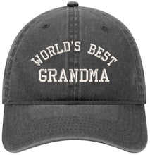 Load image into Gallery viewer, World's Best Grandma - Embroidered Baseball Cap Adjustable Dad Hat
