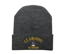 Load image into Gallery viewer, US Air Force Veteran Beanie (Made in USA)