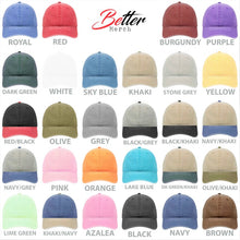 Load image into Gallery viewer, MOUNTAINS - Low Profile Adjustable Dad Hat - Washed Pigment Dyed (Faded Color)