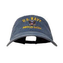 Load image into Gallery viewer, US Navy - Proud Mom - Pigment Dyed (Faded) Washed Dad Hat