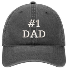 Load image into Gallery viewer, #1 DAD - Dad Hat - Embroidered Baseball Cap Adjustable (Buckle) Low Profile Dad Hat
