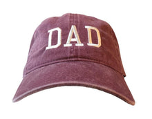 Load image into Gallery viewer, DAD - Embroidered Baseball Cap Adjustable Dad Hat - Washed Pigment Dyed (Faded) Garment - Low Profile
