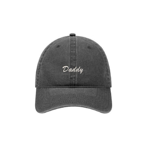 Daddy - Embroidered Baseball Cap Adjustable Dad Hat - Washed Pigment Dyed (Faded) Garment