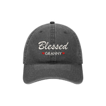 Load image into Gallery viewer, Blessed Granny - Embroidered Baseball Cap Adjustable Dad Hat - Pigment Dyed Washed Garment (Faded)
