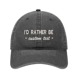 I'd Rather Be Ghost Hunting - Embroidered Baseball Cap Adjustable Dad Hat