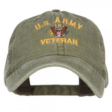Load image into Gallery viewer, US Army Veteran Baseball Cap - Washed Faded Dad Hat Style
