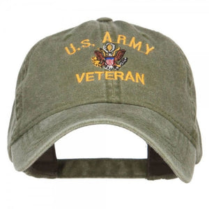 US Army Veteran Baseball Cap - Washed Faded Dad Hat Style