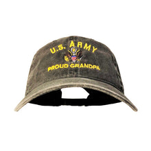 Load image into Gallery viewer, US Army - Proud Grandpa - Pigment Dyed (Faded) Washed Dad Hat
