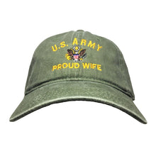 Load image into Gallery viewer, US Army - Proud Wife - Pigment Dyed (Faded) Washed Low-Profile Dad Hat
