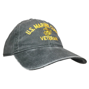 EGA Marine Veteran - Washed Pigment Dyed (Faded) Baseball Cap/Dad Hat