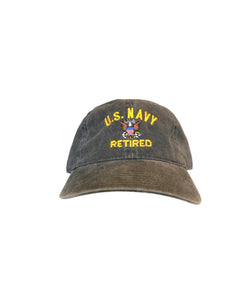 US Navy Retired Washed Dad Hat