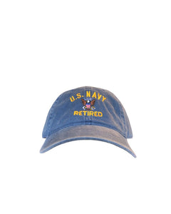 US Navy Retired Washed Dad Hat